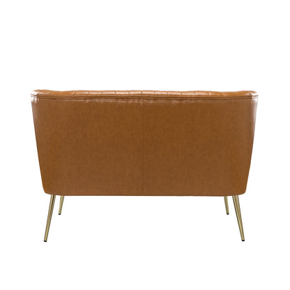 Monica Loveseat – Camel Contemporary Tufted Loveseat