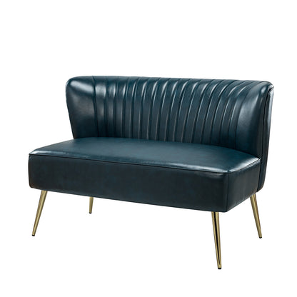 Monica Loveseat – Turquoise Contemporary Tufted Loveseat