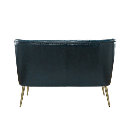 Monica Loveseat – Turquoise Contemporary Tufted Loveseat