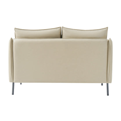Monroe Loveseat – Beige Modern Industrial Loveseat