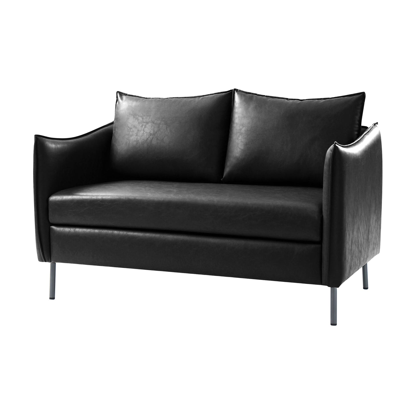 Monroe Loveseat – Black Modern Industrial Loveseat