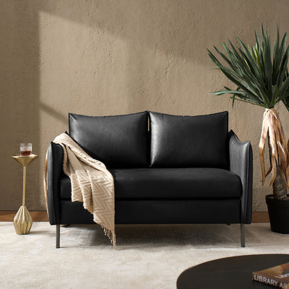 Monroe Loveseat – Black Modern Industrial Loveseat