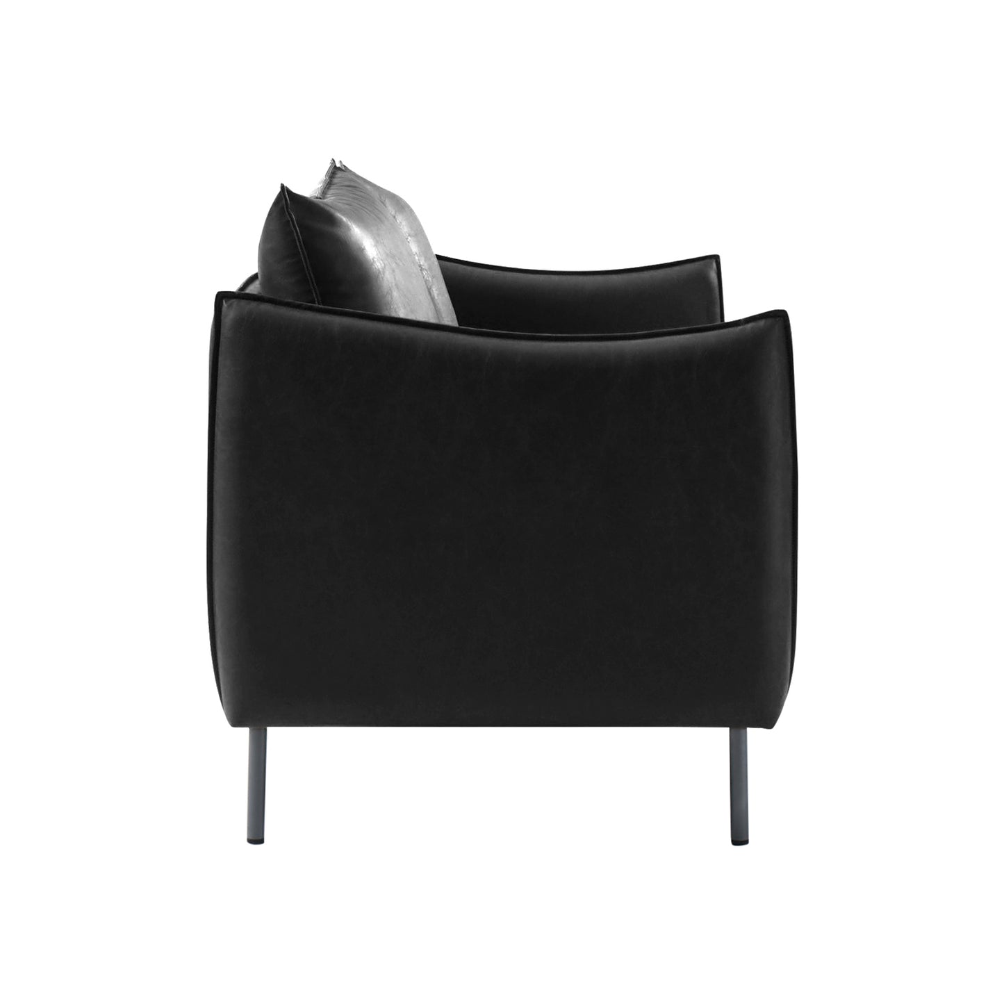 Monroe Loveseat – Black Modern Industrial Loveseat