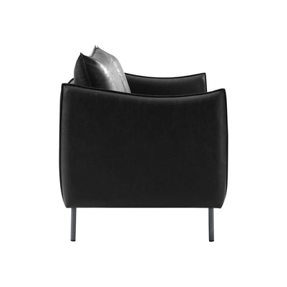 Monroe Loveseat – Black Modern Industrial Loveseat