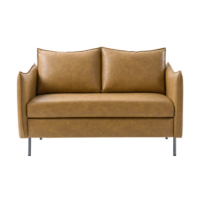 Monroe Loveseat – Camel Modern Industrial Loveseat