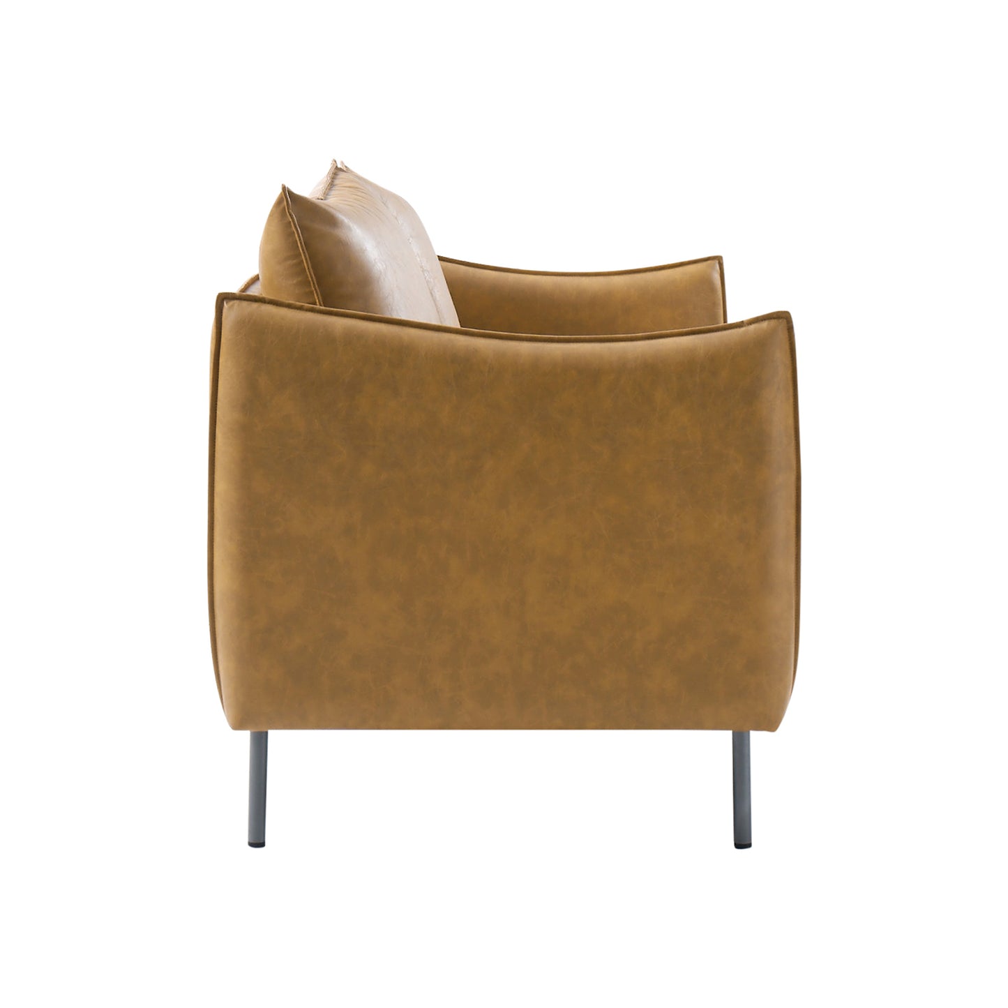 Monroe Loveseat – Camel Modern Industrial Loveseat