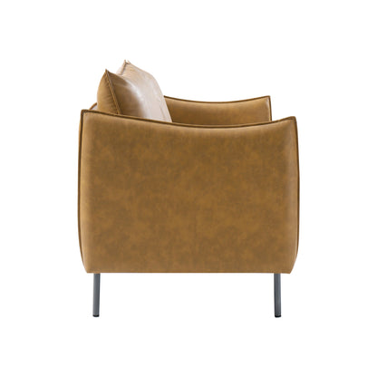 Monroe Loveseat – Camel Modern Industrial Loveseat