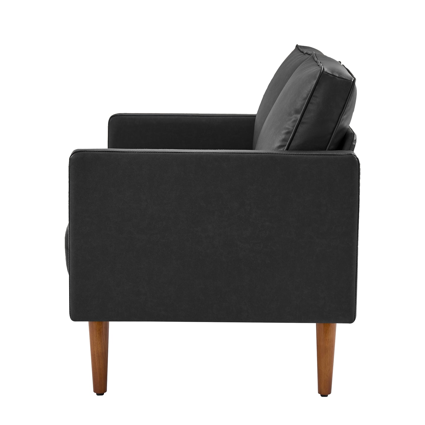Salma Sofa – Black Mid-Century Tufted Loveseat