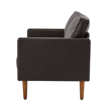 Salma Sofa – Brown Mid-Century Tufted Loveseat