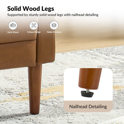 Salma Sofa – Camel Mid-Century Tufted Loveseat