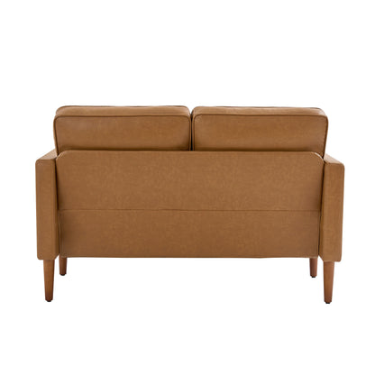 Salma Sofa – Camel Mid-Century Tufted Loveseat
